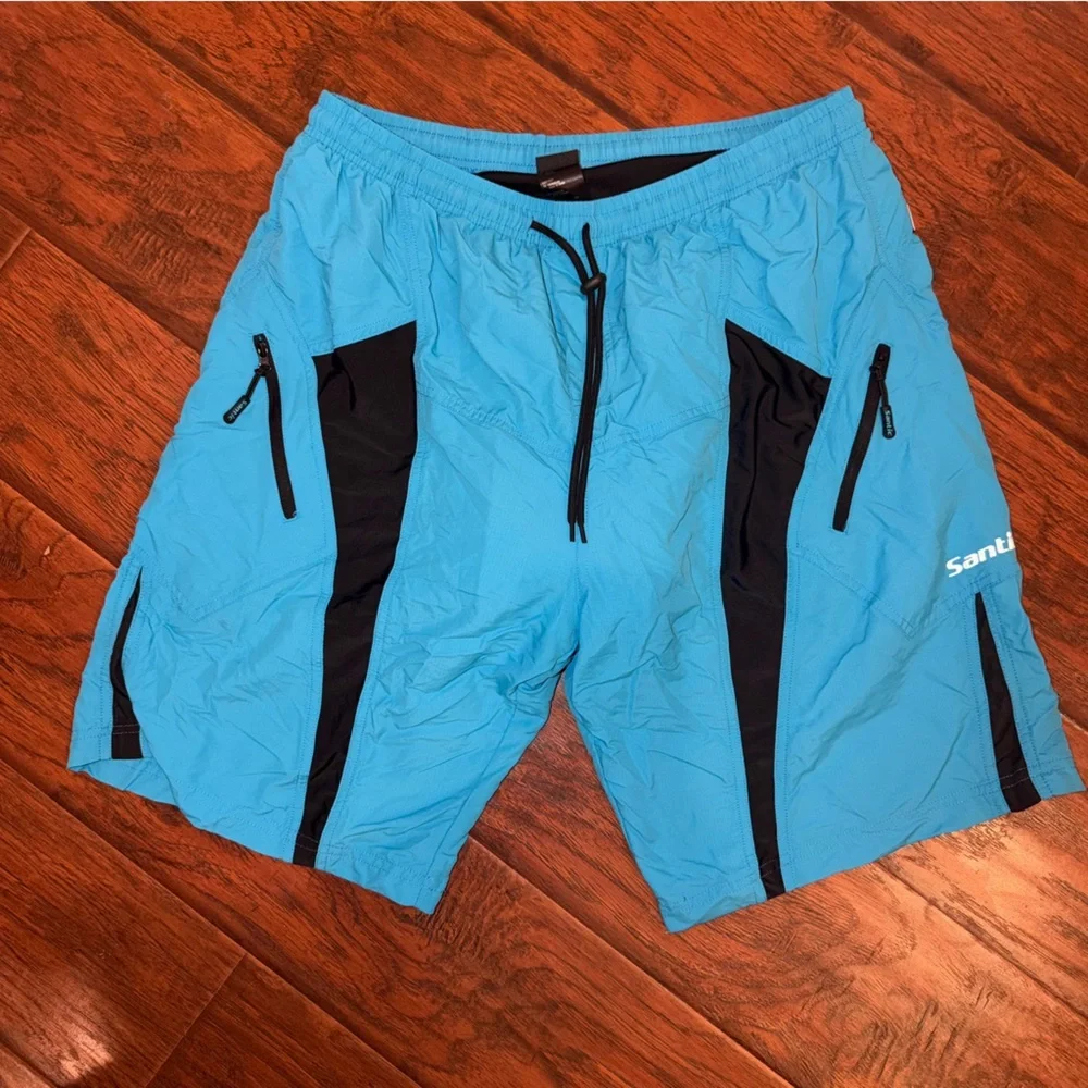 3 pair of Santic Men's Bike Shorts Loose-Fit Softshell Size 2XL - Picture 4 of 7